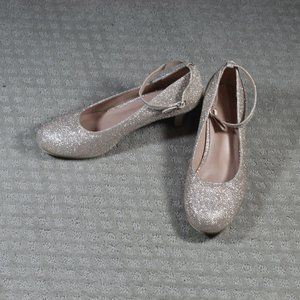 Peijely Sparkly Ankle Strap Heels